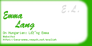 emma lang business card